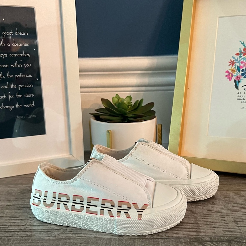 Burberry Toddler Canvas Slip-On Sneakers - Picture 2 of 13